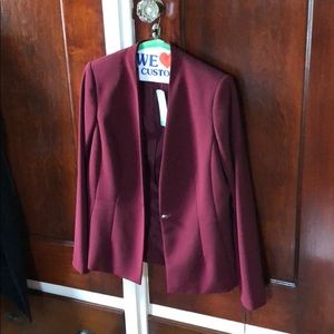 Calvin Klein burgundy blazer 12 NWT